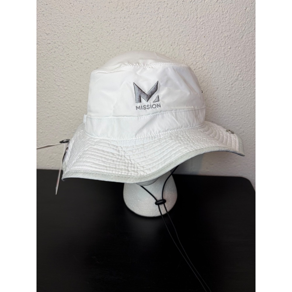 Mission Cooling Wide Brim Hat Etched Camo White UPF 50 Sun Hat 111418